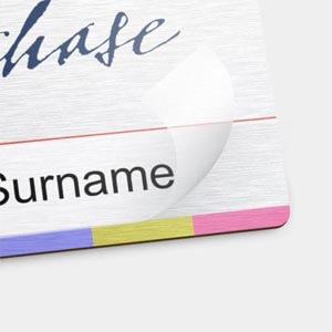 reusable name badge