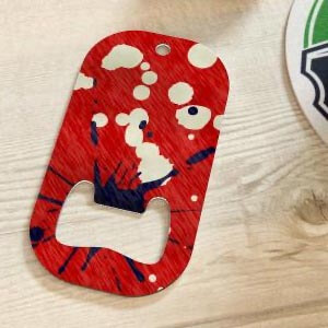 Flat printed bottle opener