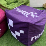 Printed cube beanbag